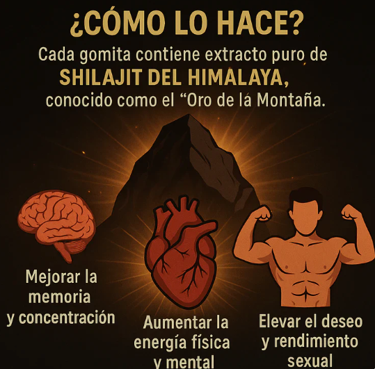🧠 60 Gummies Shilajit - Fuerza, Libido y Enfoque en 1 Solo Producto