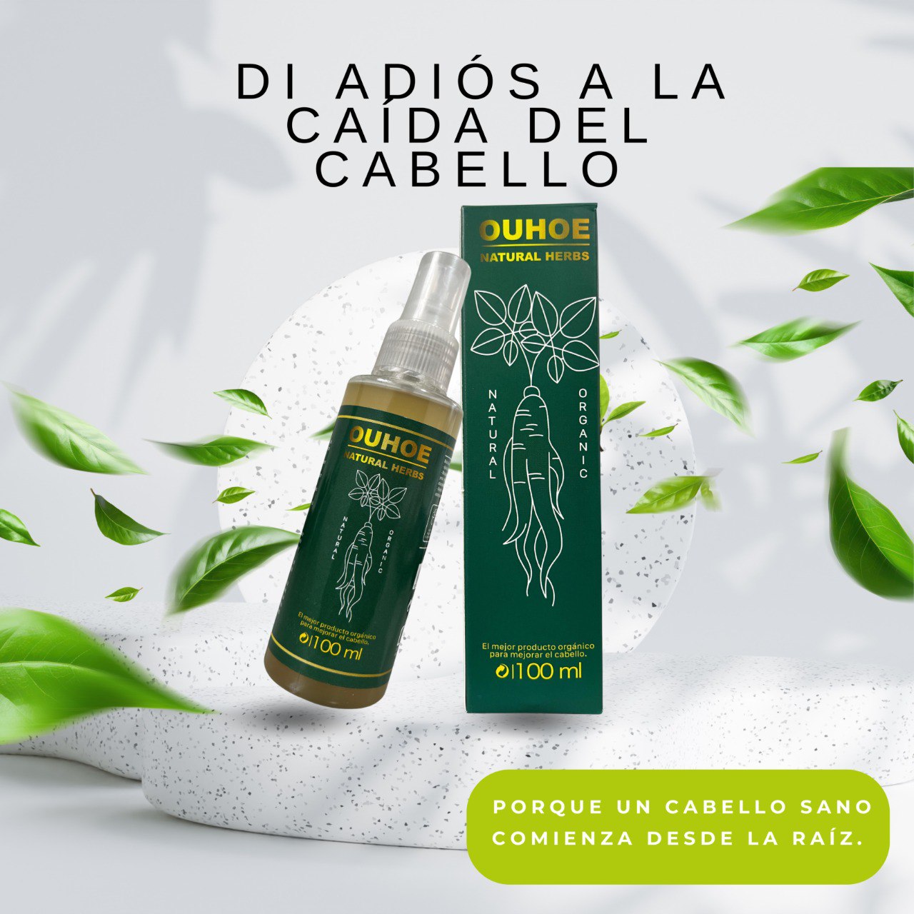 🌿 ¡Cuida tu cabello con el poder natural del Tónico Capilar OUHOE! 🔥 ¡Llévate 2 por el precio de 1 solo por tiempo limitado!