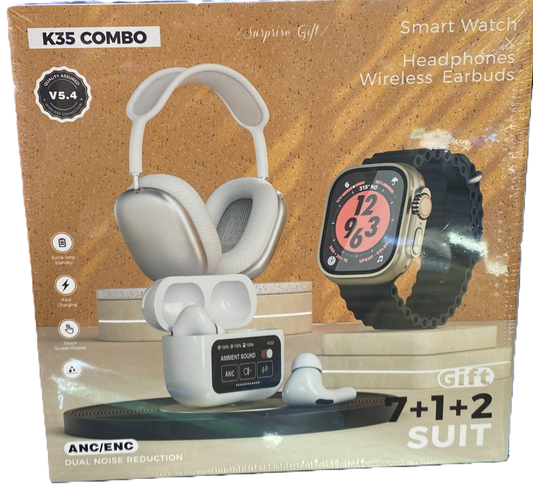 ComboK35 Airpods Max + Audifonos + Reloj