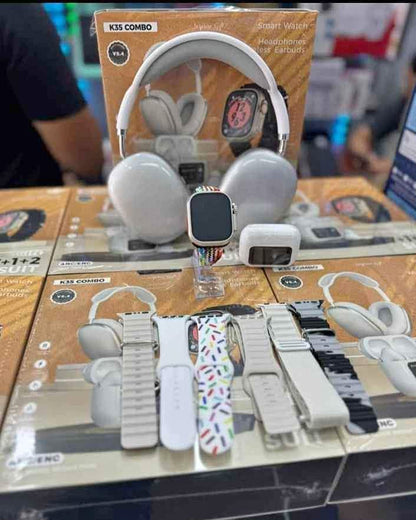 ComboK35 Airpods Max + Audifonos + Reloj